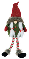 Clover Stripe Leg Santa Gnome