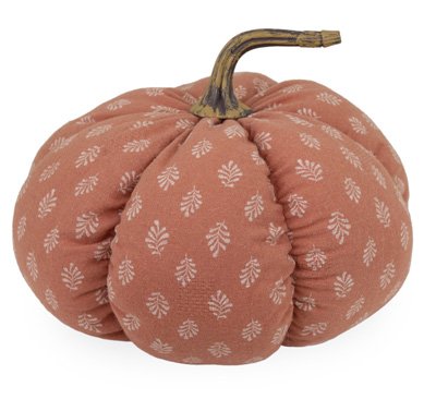 Large Salmon Fabric Pumpkin