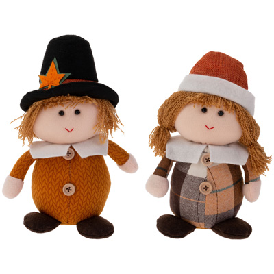 Autumn Plaid Pilgrim Pair (set of 2)