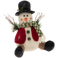 Lou Twig Arm Snowman Black Hat