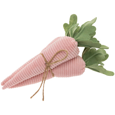 Corded Plush Blush Carrots (Bundle of 3)