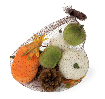 Felted Pumpkins in a Bag Orange