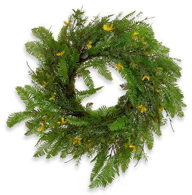 Yellow Fern Wreath