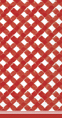 Rosanne Beck Gingham Red Guest Towels