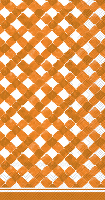 Rosanne Beck Gingham Orange Guest Towels