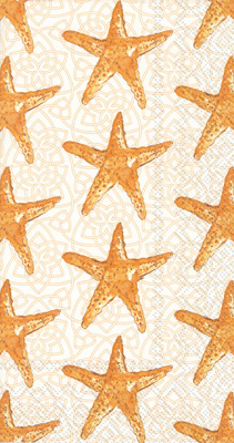 Rosanne Beck Gold Starfish Guest Towels