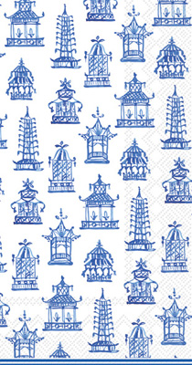 Blue Pagoda Guest Towel blue