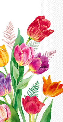 Bright Tulips Guest Towel