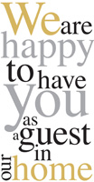 Happy to Have You Guest Towels Gold/Silver
