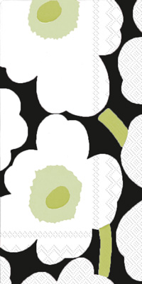 Marimekko Unikko Black Guest Towels