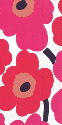 Marimekko Unikko Red Guest Towels