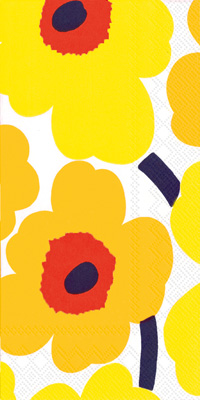 Marimekko Unikko Dark Yellow Guest Towels