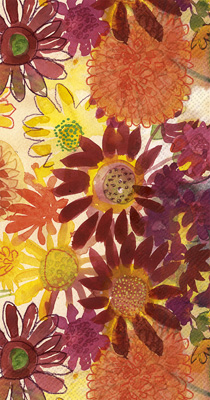 Bunch of Fall Flowers Guest Towels