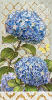 Blue Heirloom Flowers Guest Towels