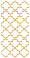 Moroccan Trellis Gold Guest Towels