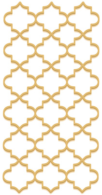 Moroccan Trellis Gold Guest Towels