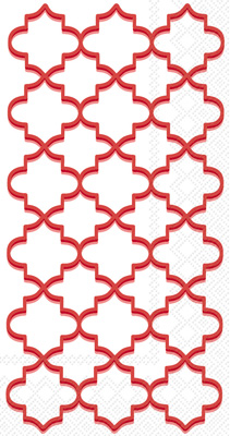 Moroccan Trellis Red Guest Towels