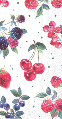 Red Summer Fruits Guest Towel