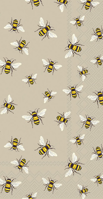 Lovely Bees Linen Guest Towels