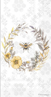 Bee Wildflower Wreath Guest Towel