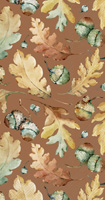 Acorns And Leaves Guest Towel brown