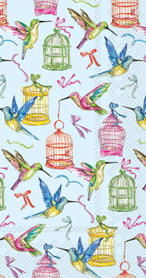 Birds And Cages Guest Towel