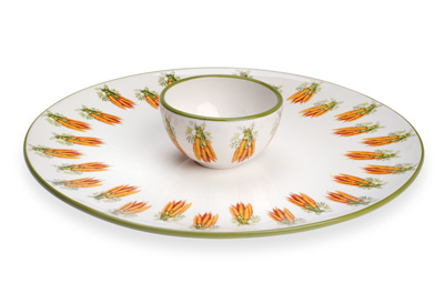 Eddie & Carrots Crudite Server/Bowl Set