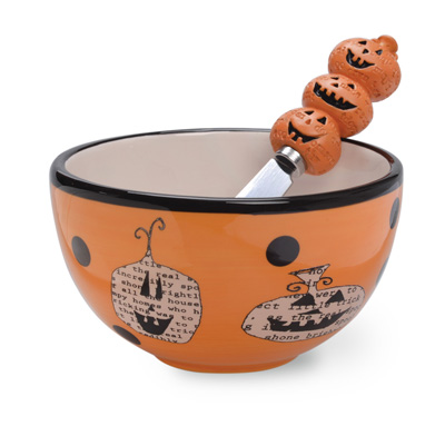 Pumpkin Toss Bowl & Spreader Set