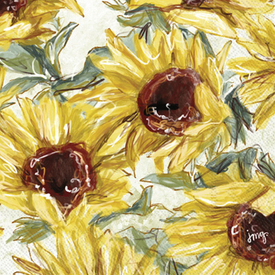 Sunflower Field Cocktail Napkin