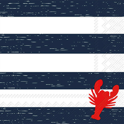 Lobster Stripe Cocktail Napkins