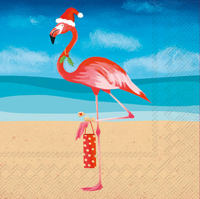 Festive Flamingo Cocktail Napkins