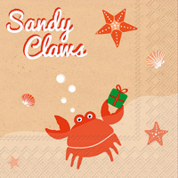 Sandy Claws Cocktail Napkins
