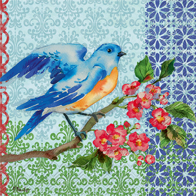 Blue Bird Cocktail Napkins