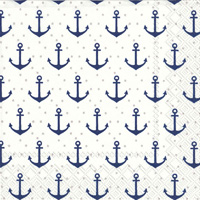 Anchor Dots Blue/Grey Cocktail Napkins