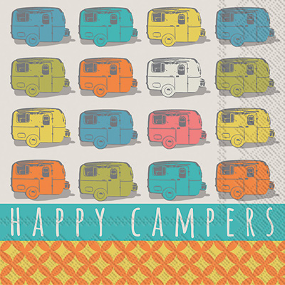 Happy Campers Cocktail Napkins
