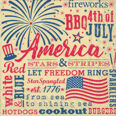 Fourth of July Cocktail Napkins