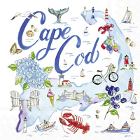 Rosanne Beck - Cape Cod State Collection Cocktail Napkin