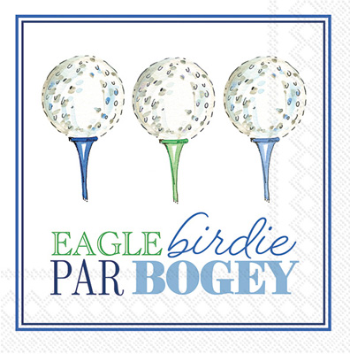 Eagle Birdie Par Blue Cocktail Napkin