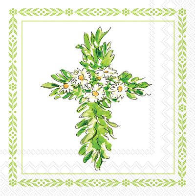 Floral CrossCocktail Napkin