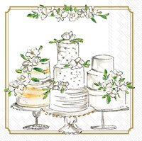 Wedding Cakes Cocktail Napkin