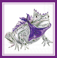 Purple Horned Frog Hometown Pride Cocktail Napkin