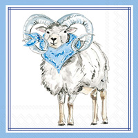 Blue Ram Hometown Pride Cocktail Napkin