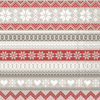 Nordic Pattern Cocktail Napkin cream red