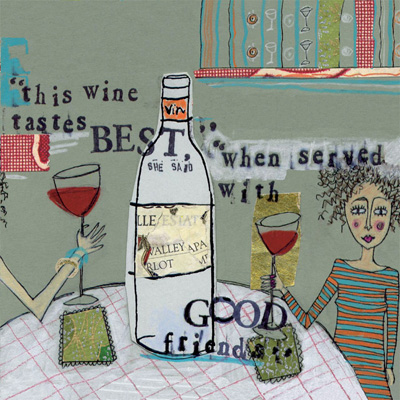 Curly Girl Wine Cocktail Napkins