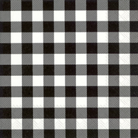 Buffalo Check Black Cocktail Napkin