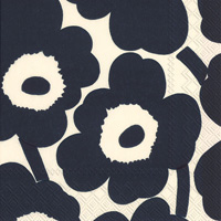 Unikko Cocktail Napkin Dark Blue Nature