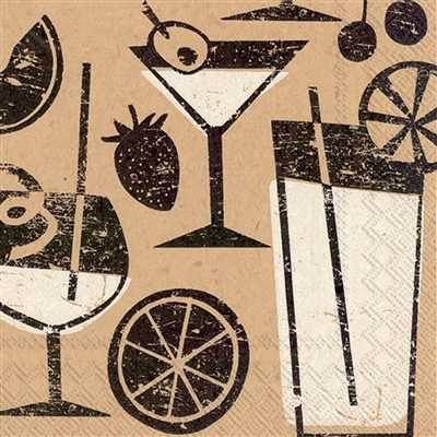 Brown Paper Cocktails Cocktail Napkins