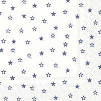 Little Stars White/Blue Cocktail Napkins