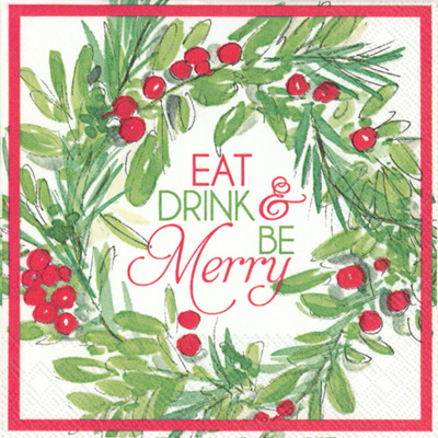 Rosanne Beck Be Merry Cocktail Napkins
