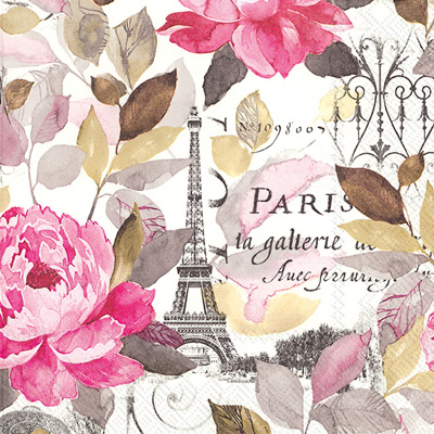 Jardin Paris Pink Cocktail Napkins